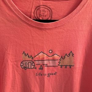 Life is Good womens long sleeved tshirt - orange - xl